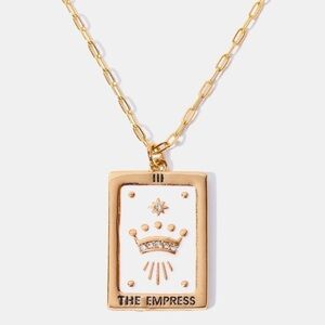 14k Tarot Card Gold Pendant Necklace